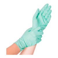 LUVA DESCART NITRILO MENTA S/PÓ SAFE LIGHT(100Uun)